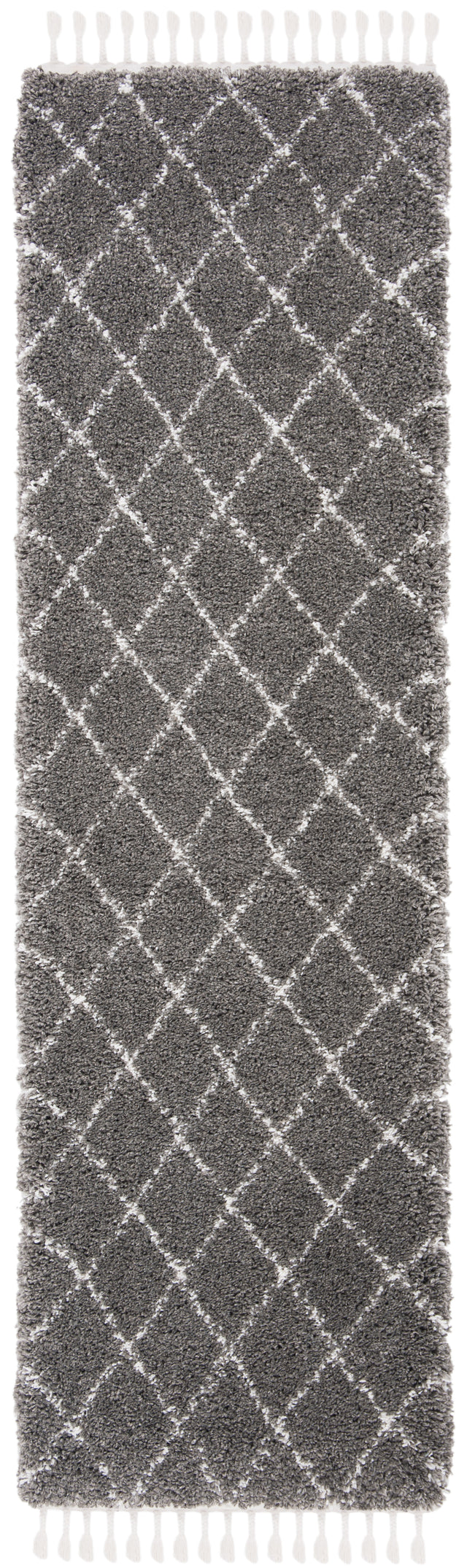 Safavieh Moroccan Fringe Shag Mfg332F Grey/Ivory Rug.