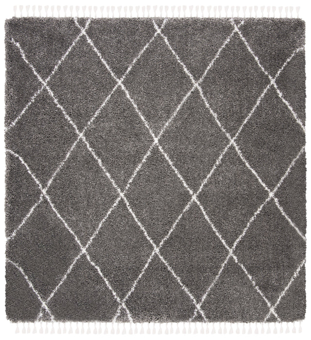 Safavieh Moroccan Fringe Shag Mfg332F Grey/Ivory Rug.