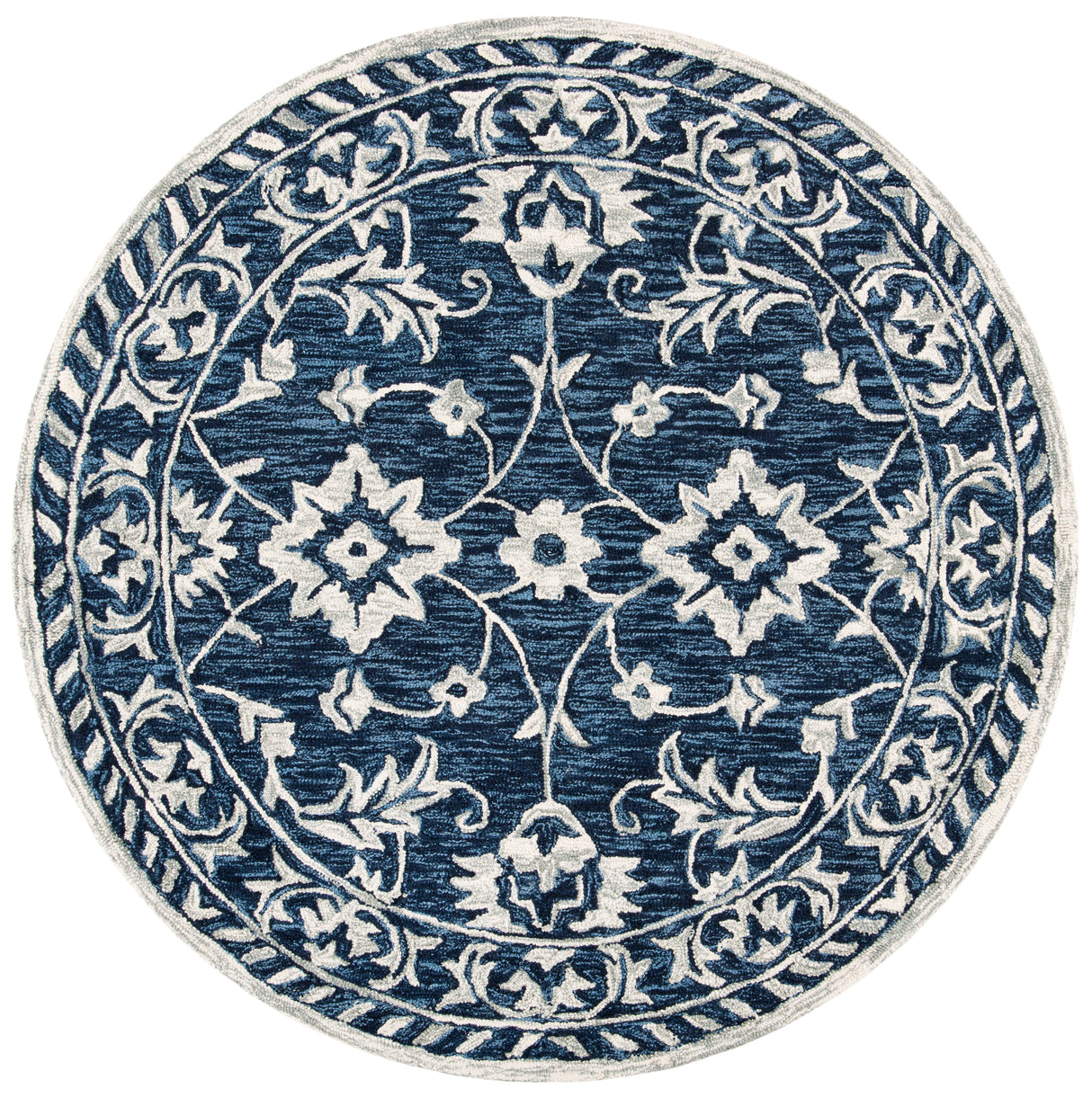 Safavieh Micro-Loop Mlp160N Navy/Taupe Rugs.