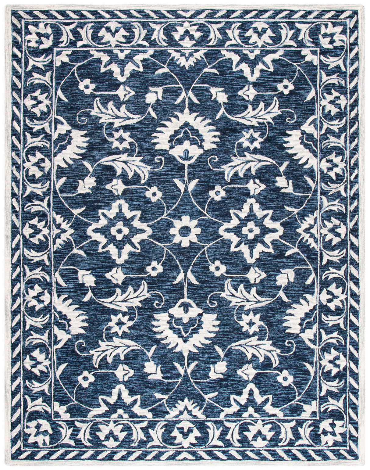 Safavieh Micro-Loop Mlp160N Navy/Taupe Rugs.