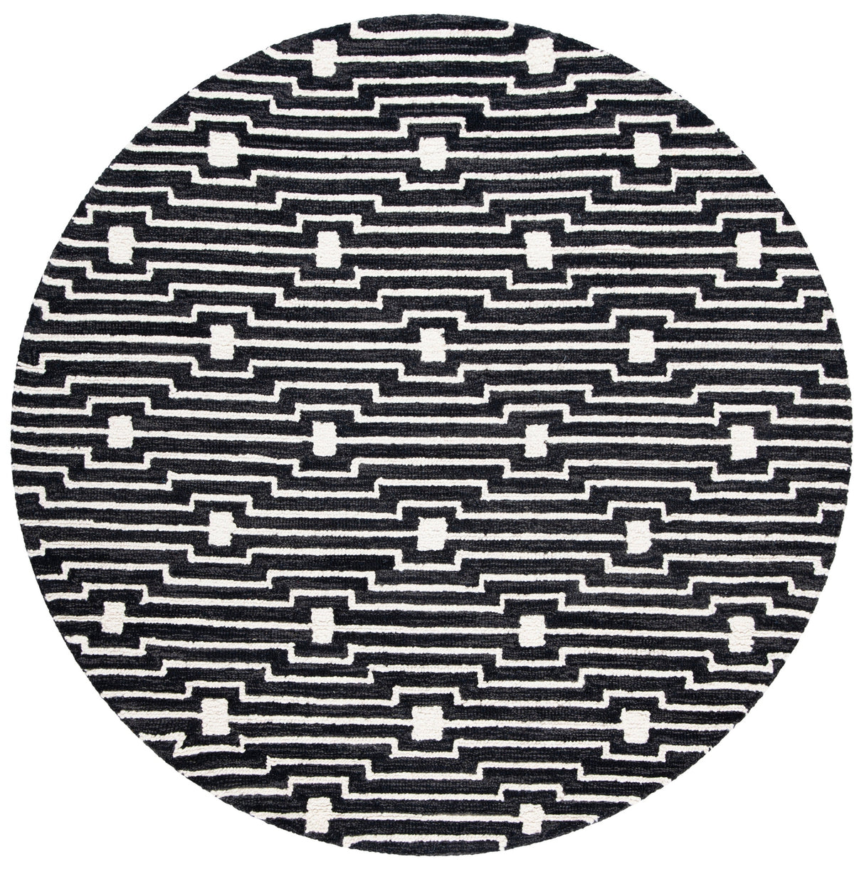 Safavieh Micro-Loop Mlp166H Charcoal/Ivory Rugs.
