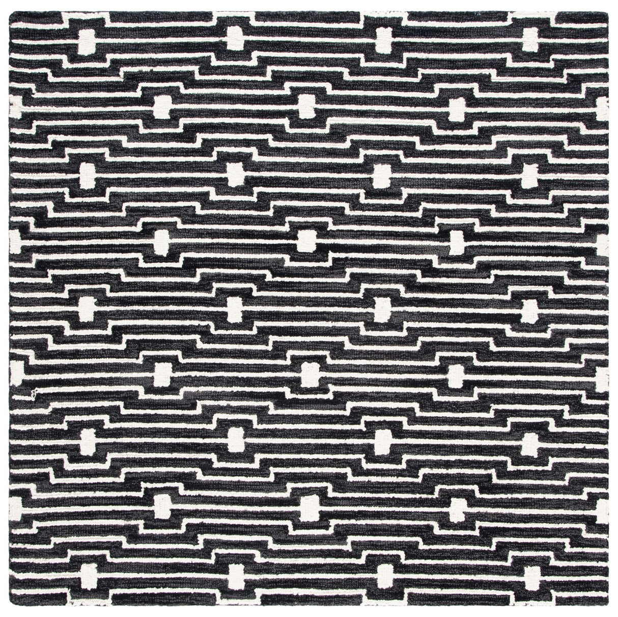Safavieh Micro-Loop Mlp166H Charcoal/Ivory Rugs.