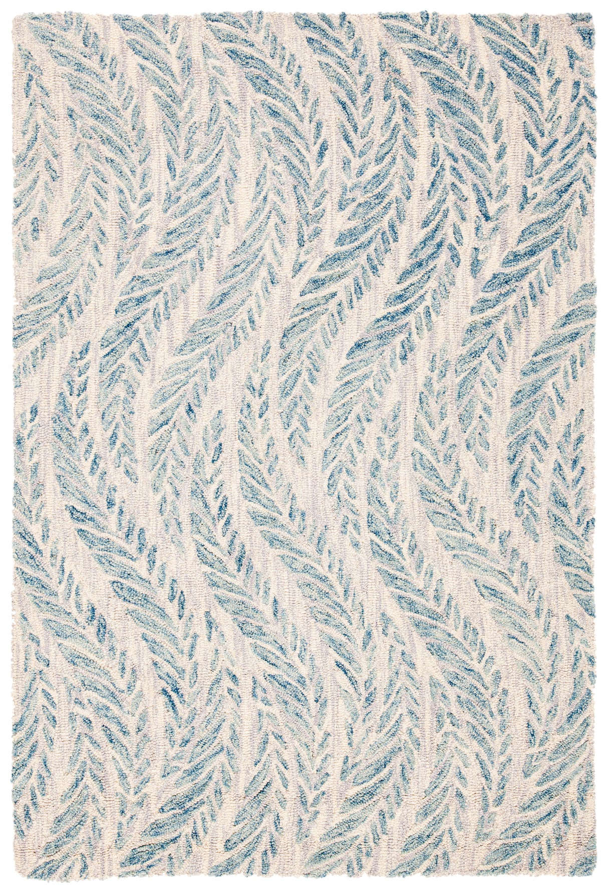 Safavieh Micro-Loop Mlp170A Ivory/Blue Rugs.