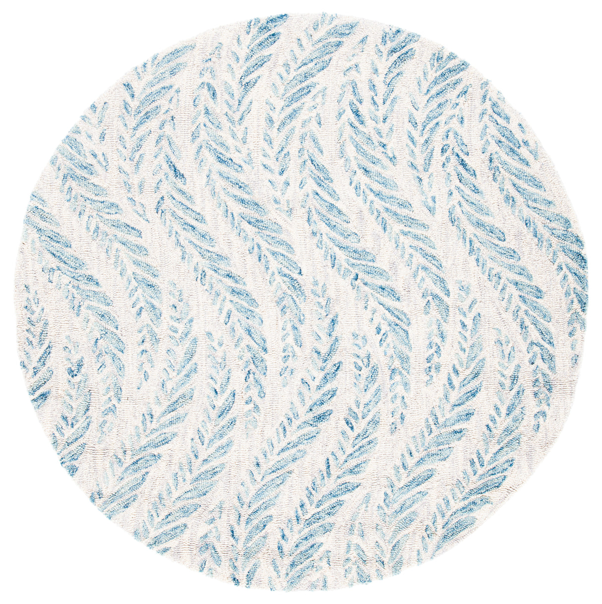 Safavieh Micro-Loop Mlp170A Ivory/Blue Rugs.