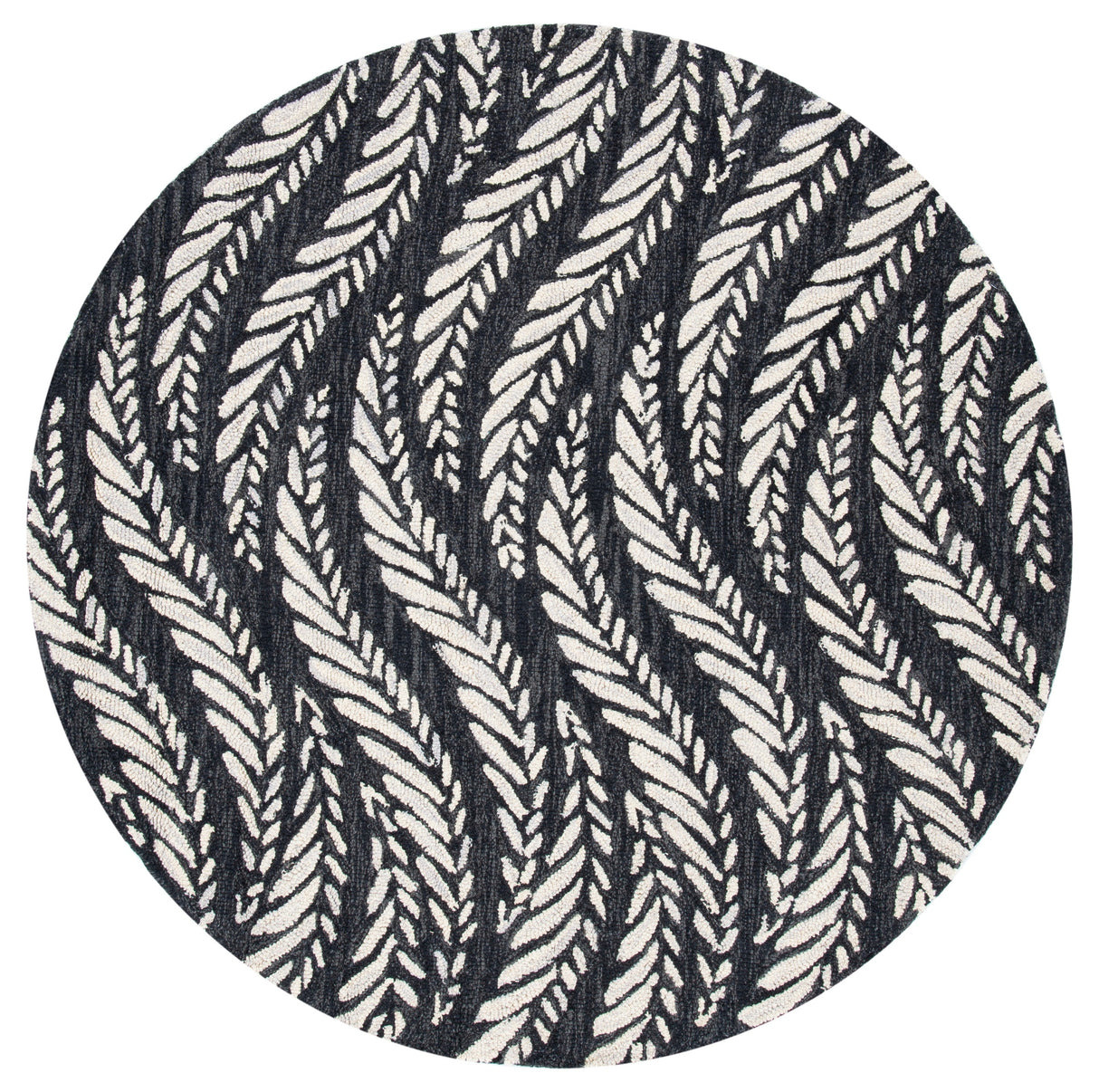 Safavieh Micro-Loop Mlp170H Charcoal/Ivory Rugs.