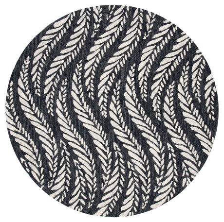 Safavieh Micro-Loop Mlp170H Charcoal/Ivory Rugs.