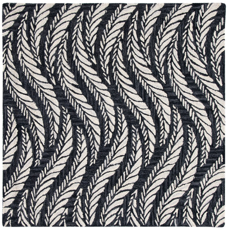 Safavieh Micro-Loop Mlp170H Charcoal/Ivory Rugs.