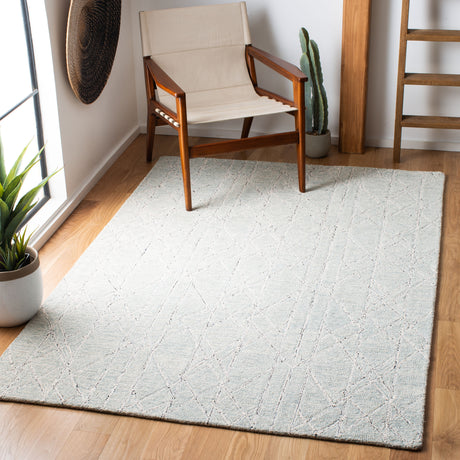 Safavieh Micro-Loop Mlp172A Ivory/Light Blue Rugs.