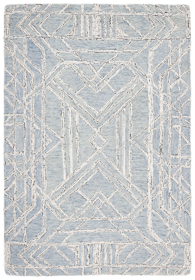 Safavieh Micro-Loop Mlp173M Light Blue/Ivory Rugs.