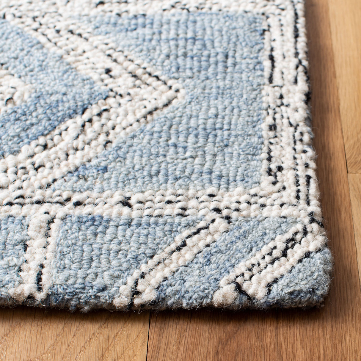 Safavieh Micro-Loop Mlp173M Light Blue/Ivory Rugs.