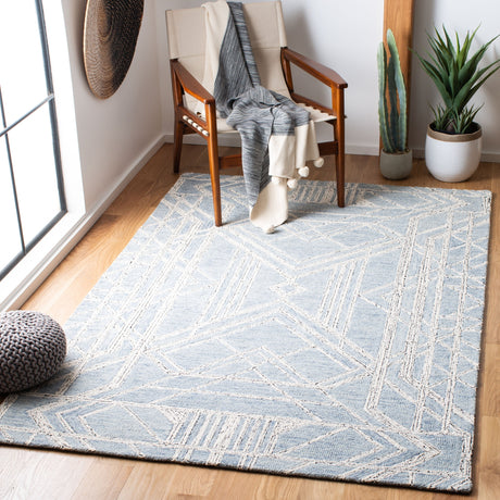 Safavieh Micro-Loop Mlp173M Light Blue/Ivory Rugs.