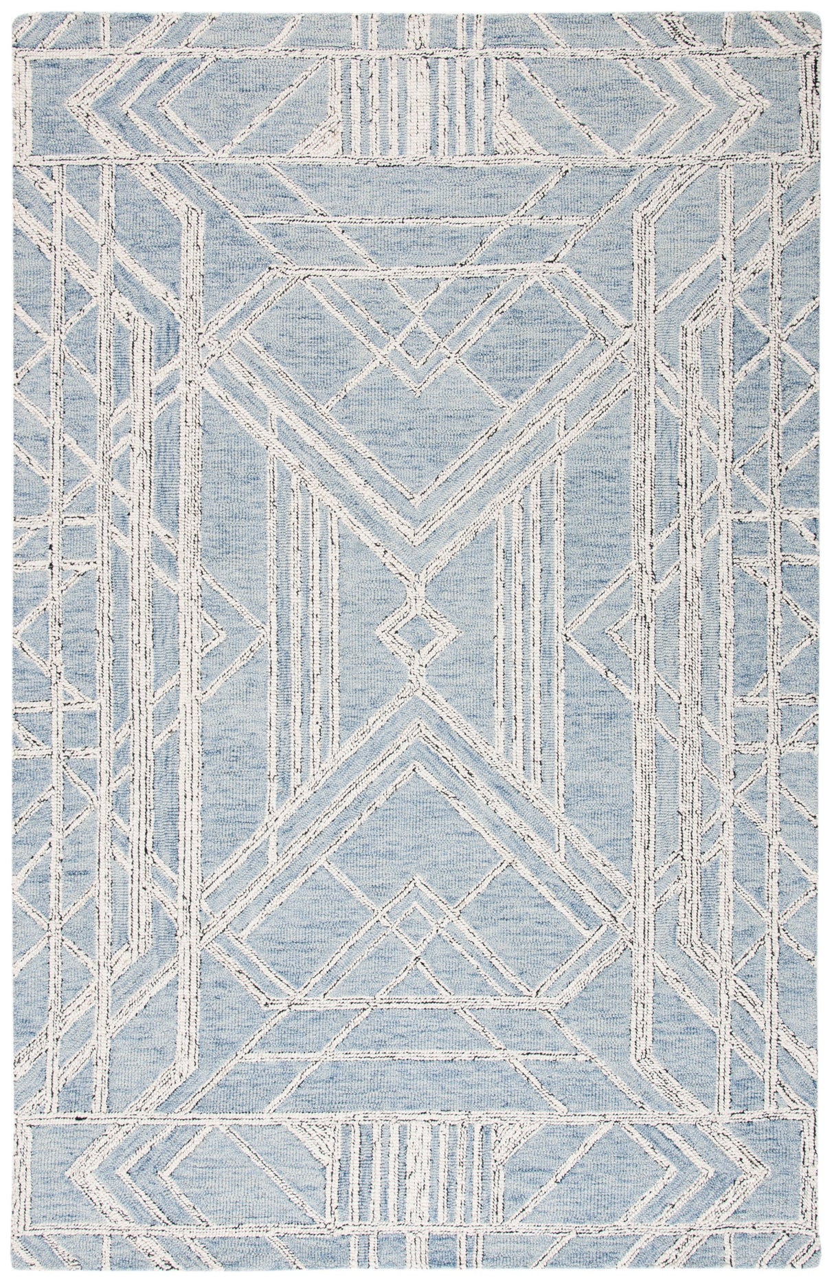 Safavieh Micro-Loop Mlp173M Light Blue/Ivory Rugs.