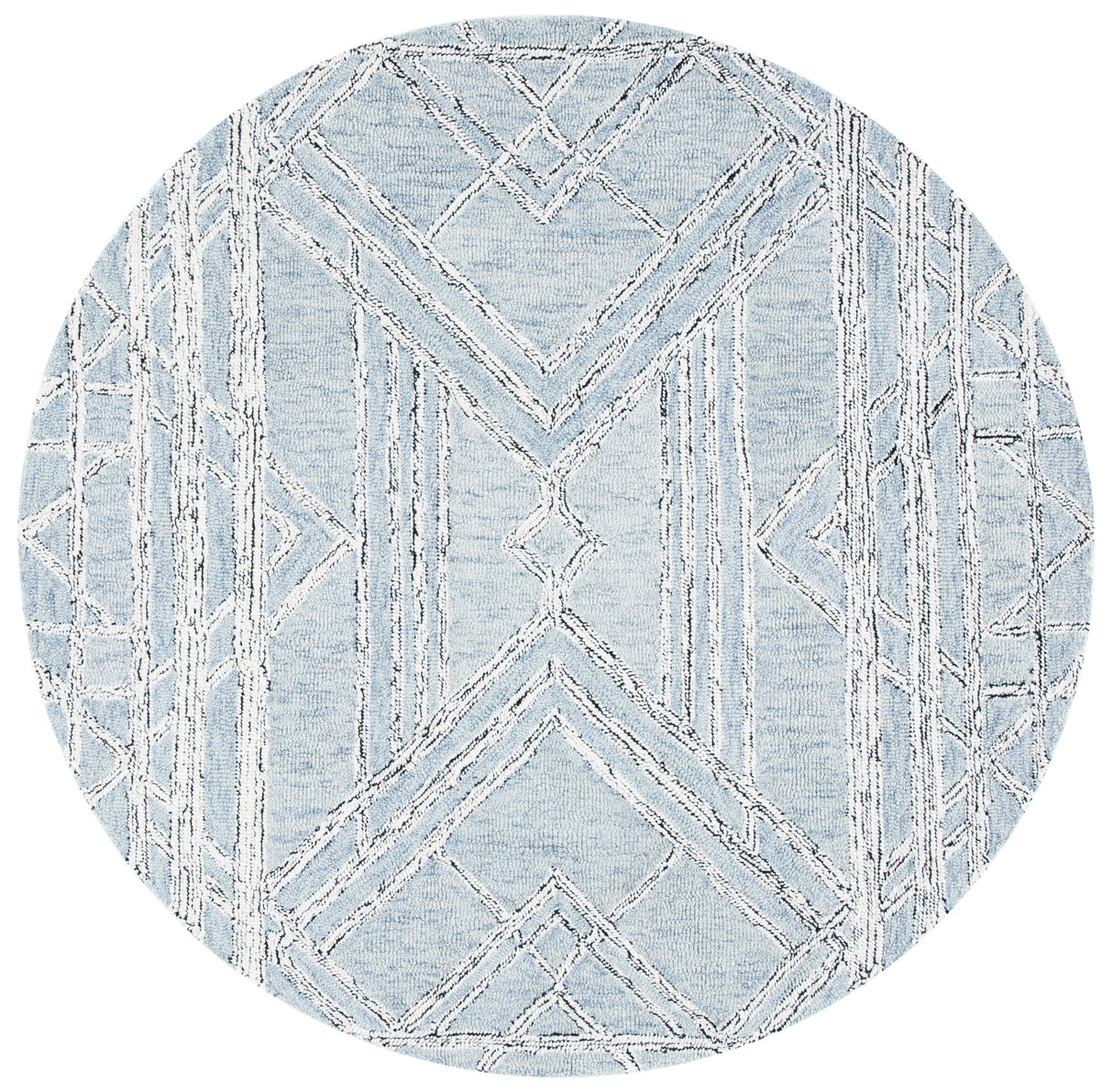 Safavieh Micro-Loop Mlp173M Light Blue/Ivory Rugs.