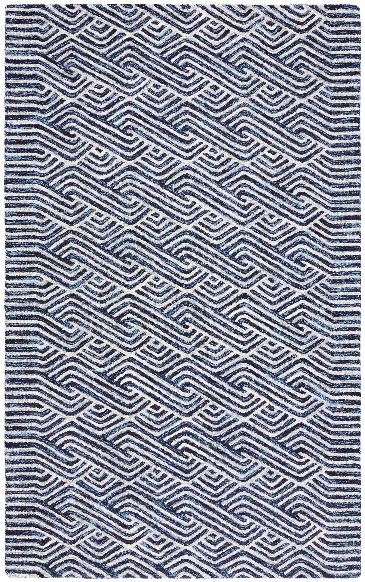 Safavieh Micro-Loop Mlp175M Dark Blue/Ivory Rugs.