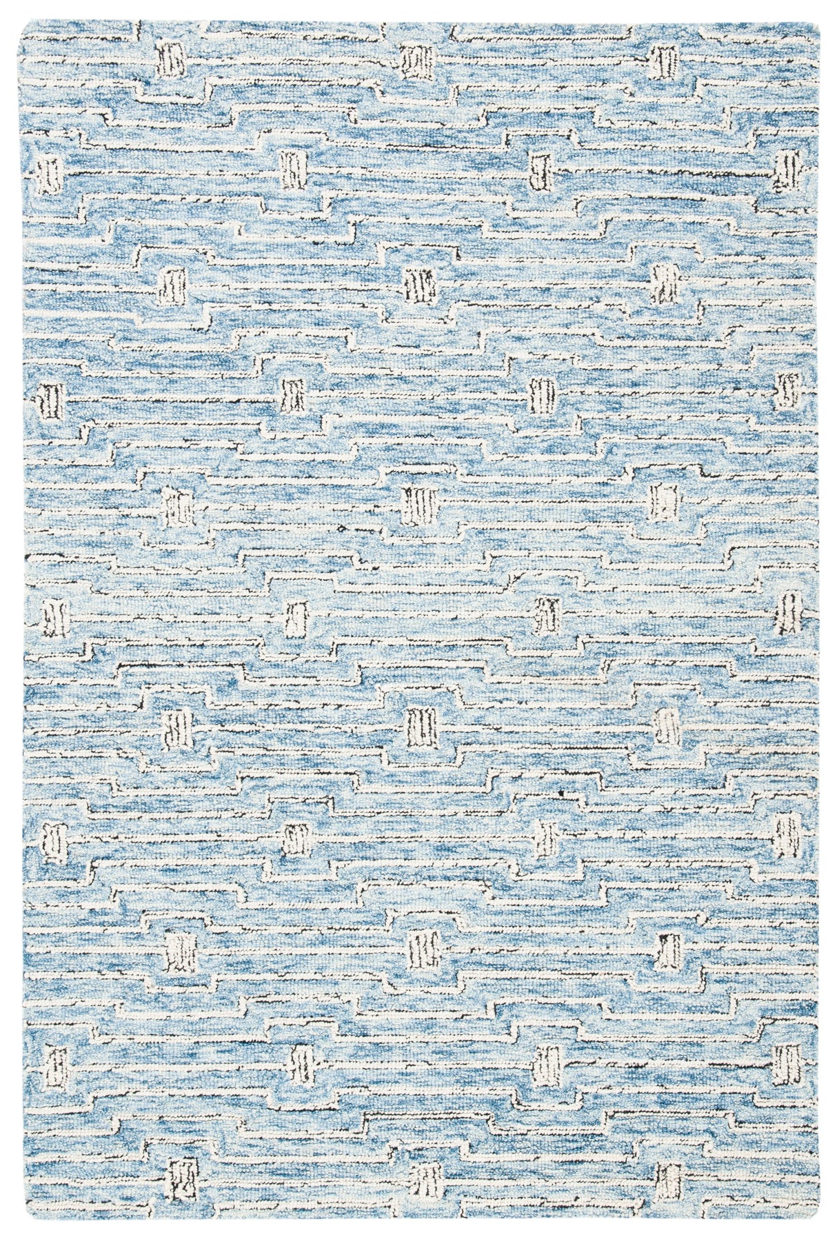 Safavieh Micro-Loop Mlp178M Light Blue/Ivory Rugs.