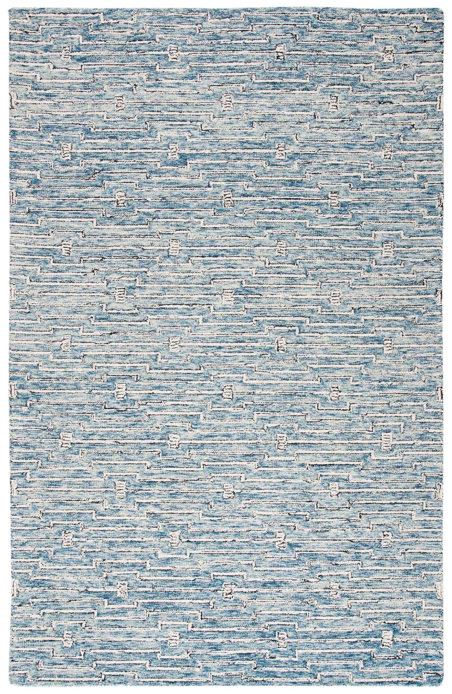 Safavieh Micro-Loop Mlp178M Light Blue/Ivory Rugs.