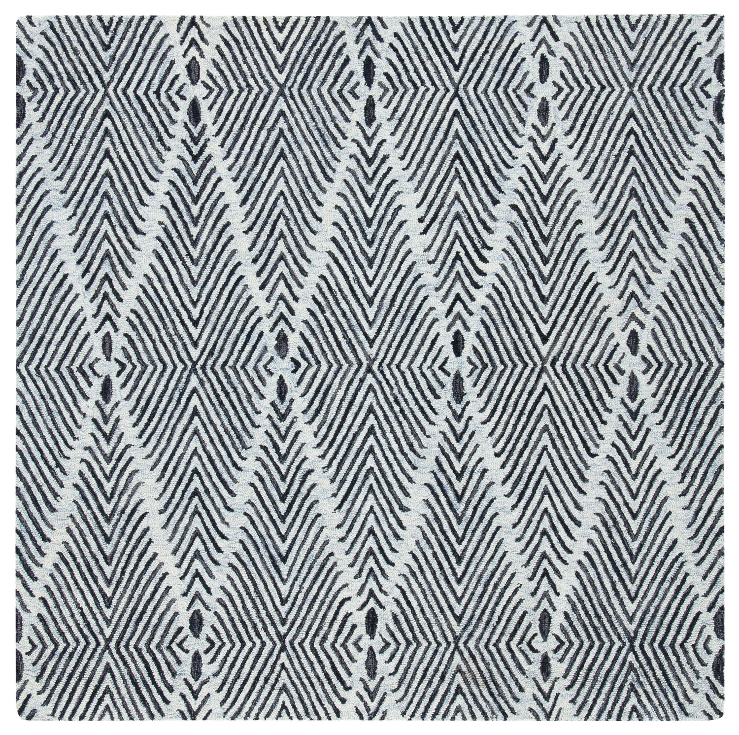 Safavieh Micro-Loop Mlp179M Light Blue/Charcoal Rugs.