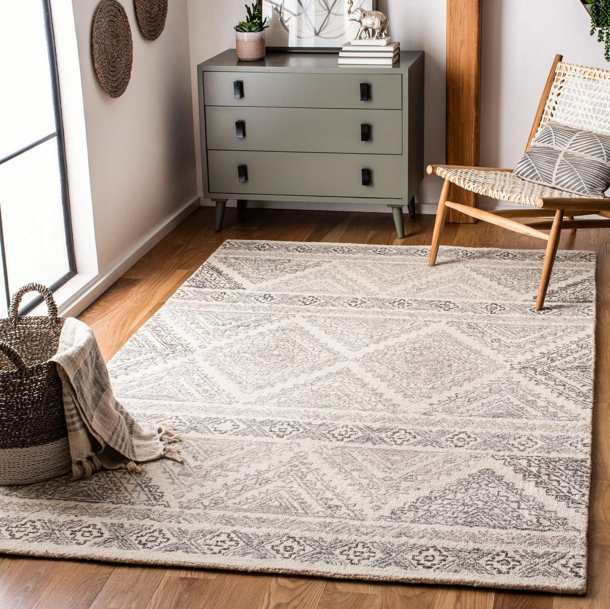 Safavieh Micro-Loop Mlp206B Ivory/Light Brown Rugs.