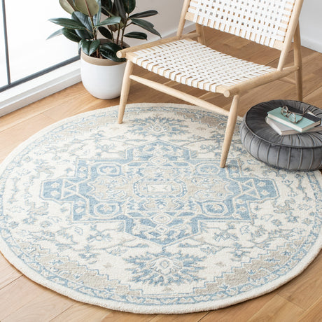 Safavieh Micro-Loop Mlp213M Ivory/Blue Rugs.