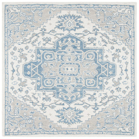 Safavieh Micro-Loop Mlp213M Ivory/Blue Rugs.