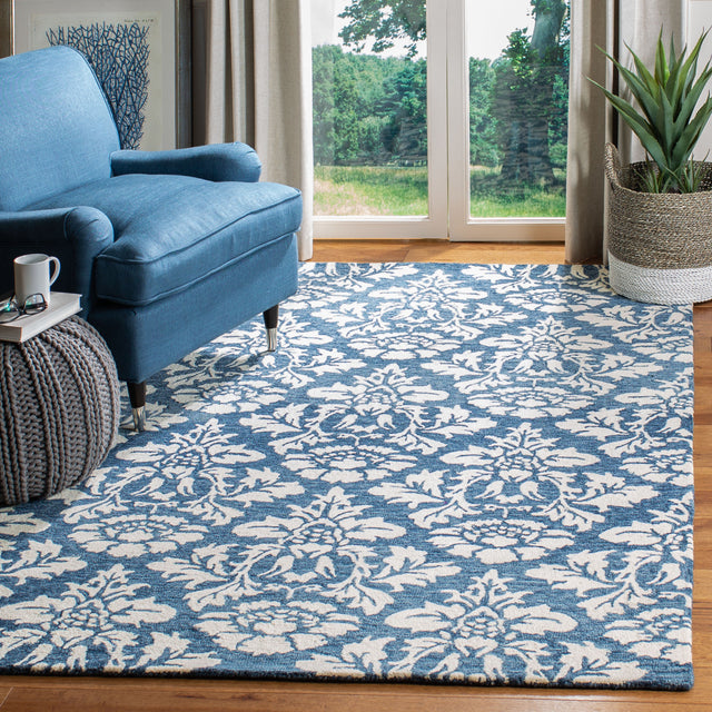 Safavieh Micro-Loop Mlp221M Blue/Ivory Rugs.
