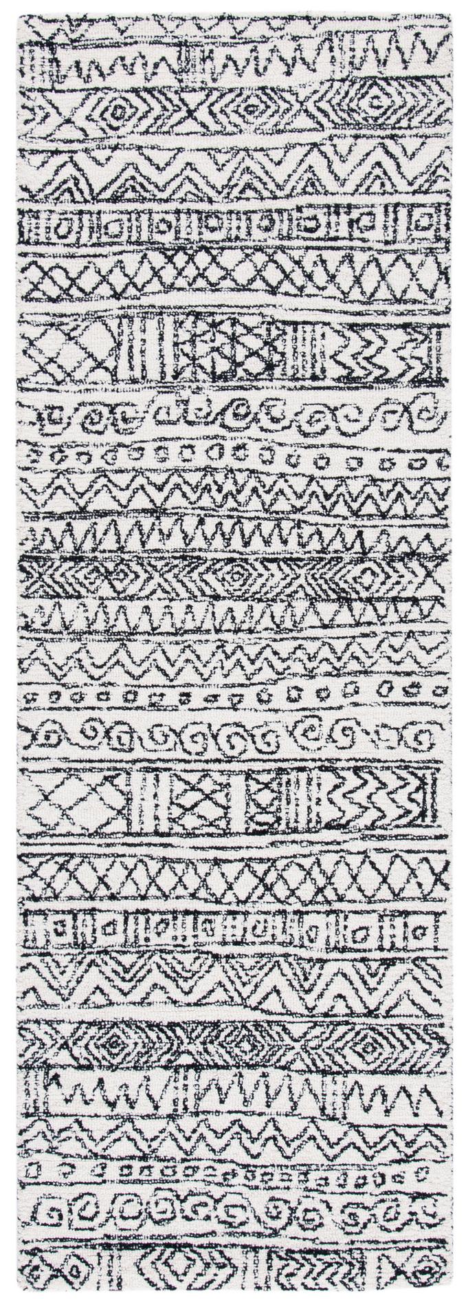 Safavieh Micro-Loop Mlp228A Ivory/Black Rugs.