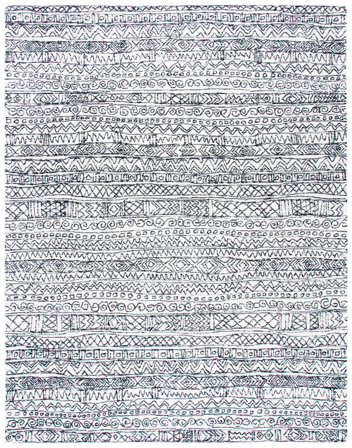 Safavieh Micro-Loop Mlp228A Ivory/Black Rugs.