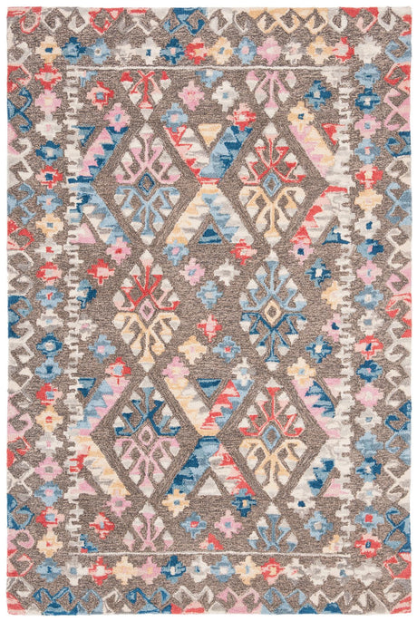 Safavieh Micro-Loop Mlp351F Grey/Blue Rugs.