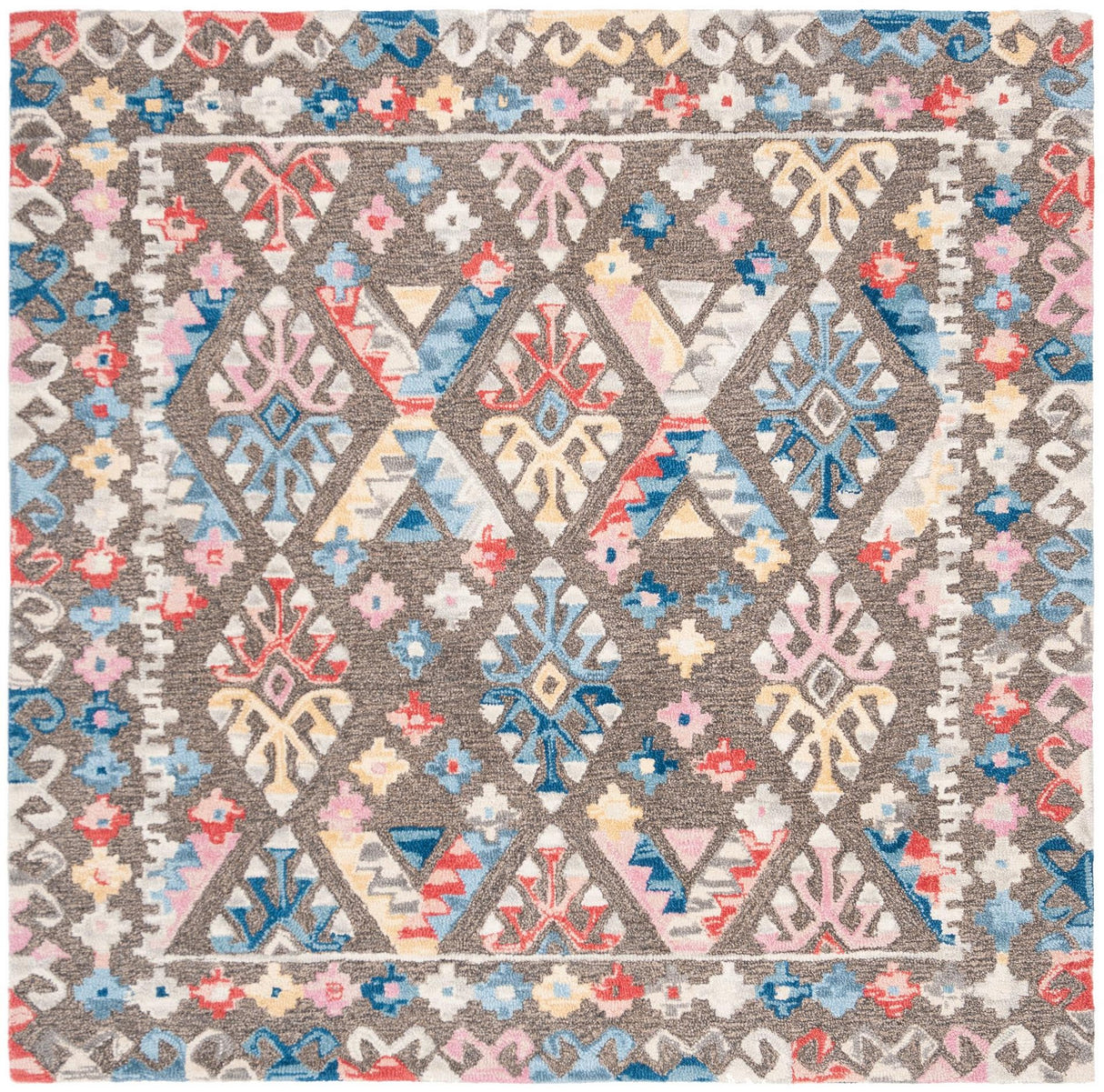 Safavieh Micro-Loop Mlp351F Grey/Blue Rugs.
