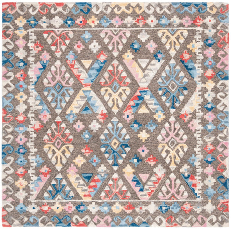 Safavieh Micro-Loop Mlp351F Grey/Blue Rugs.