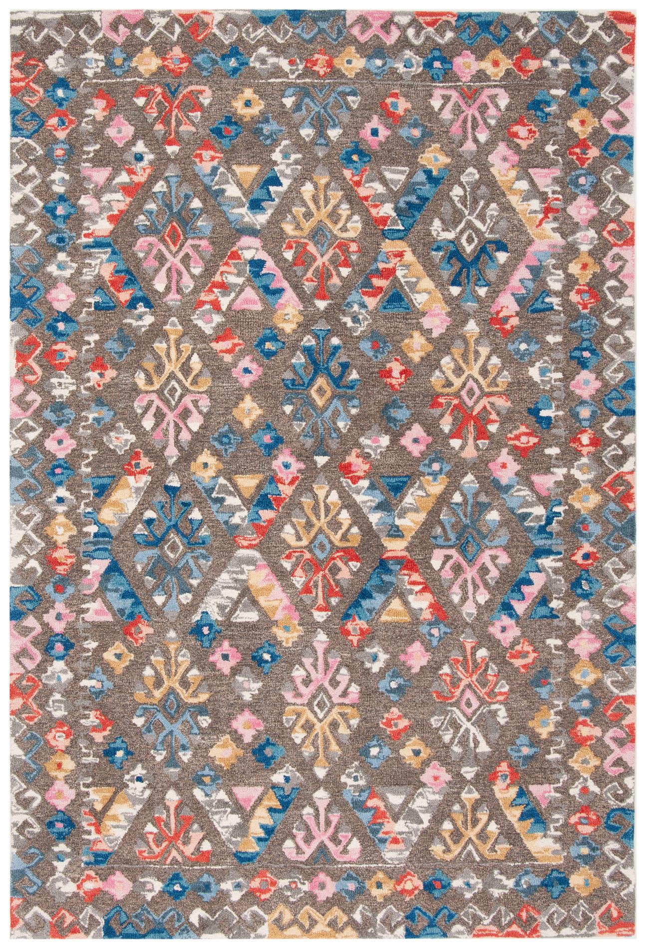 Safavieh Micro-Loop Mlp351F Grey/Blue Rugs.