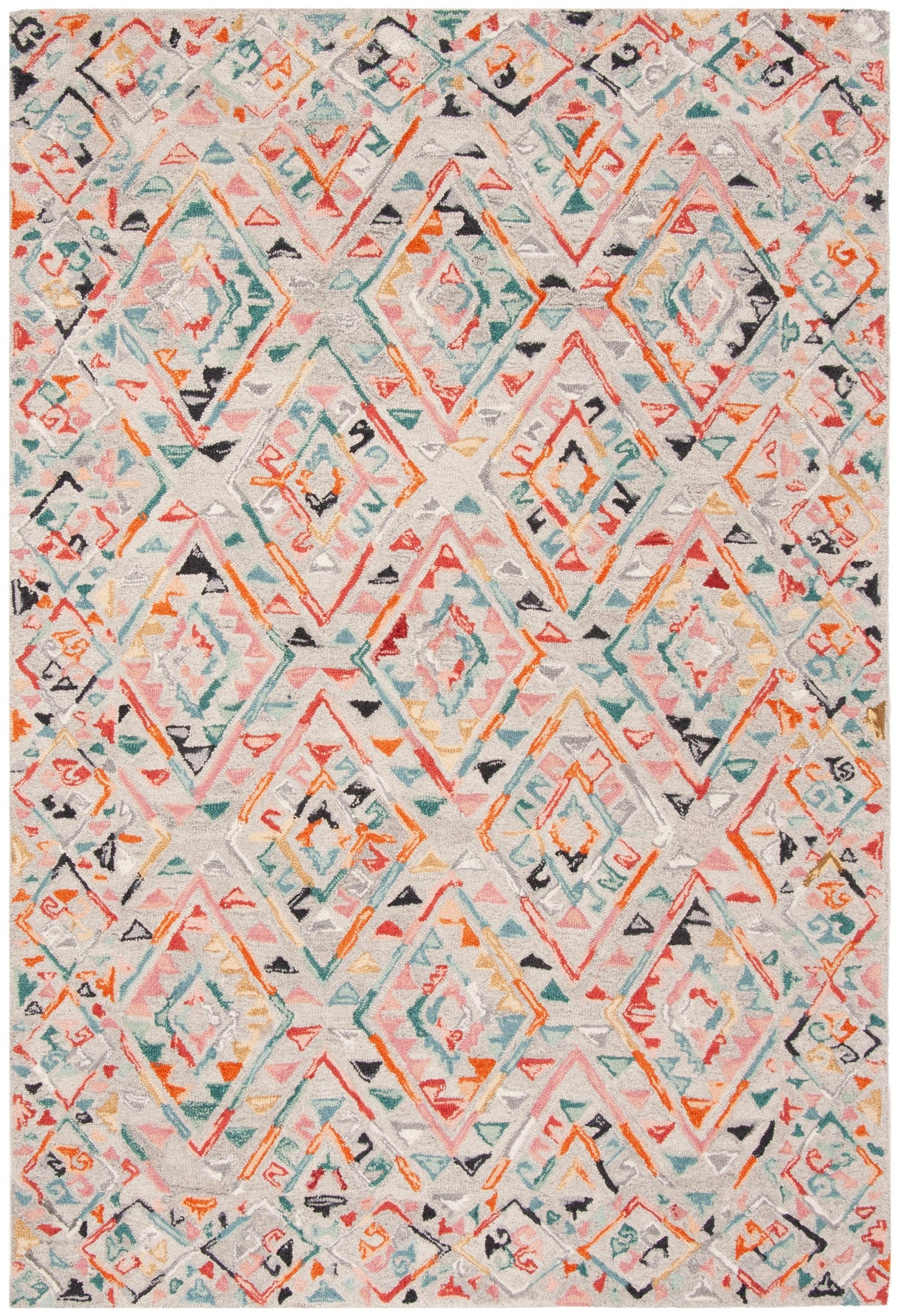 Safavieh Micro-Loop Mlp352F Grey/Pink Rugs.