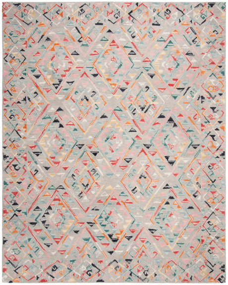 Safavieh Micro-Loop Mlp352F Grey/Pink Rugs.