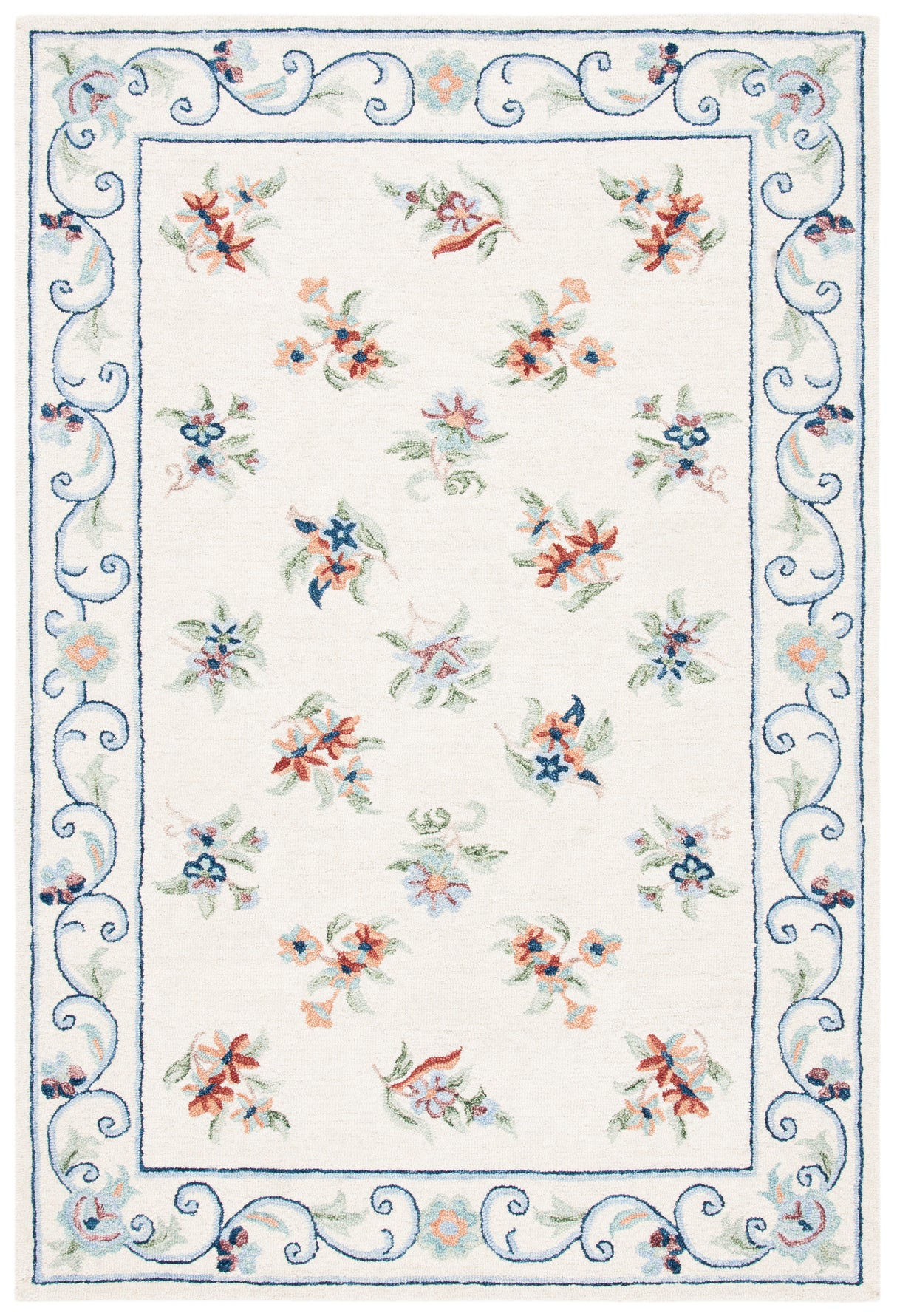 Safavieh Micro-Loop Mlp376A Ivory/Grey Rugs.