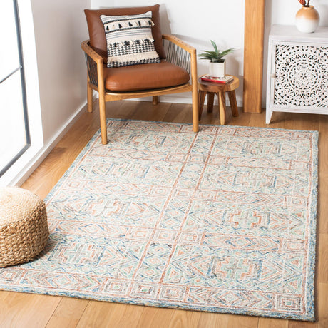 Safavieh Micro-Loop Mlp378M Blue/Green Rugs.