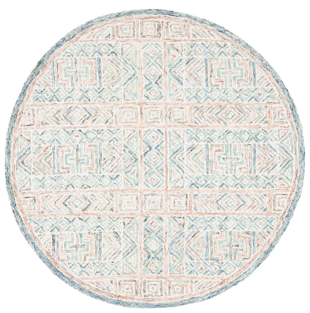 Safavieh Micro-Loop Mlp378M Blue/Green Rugs.