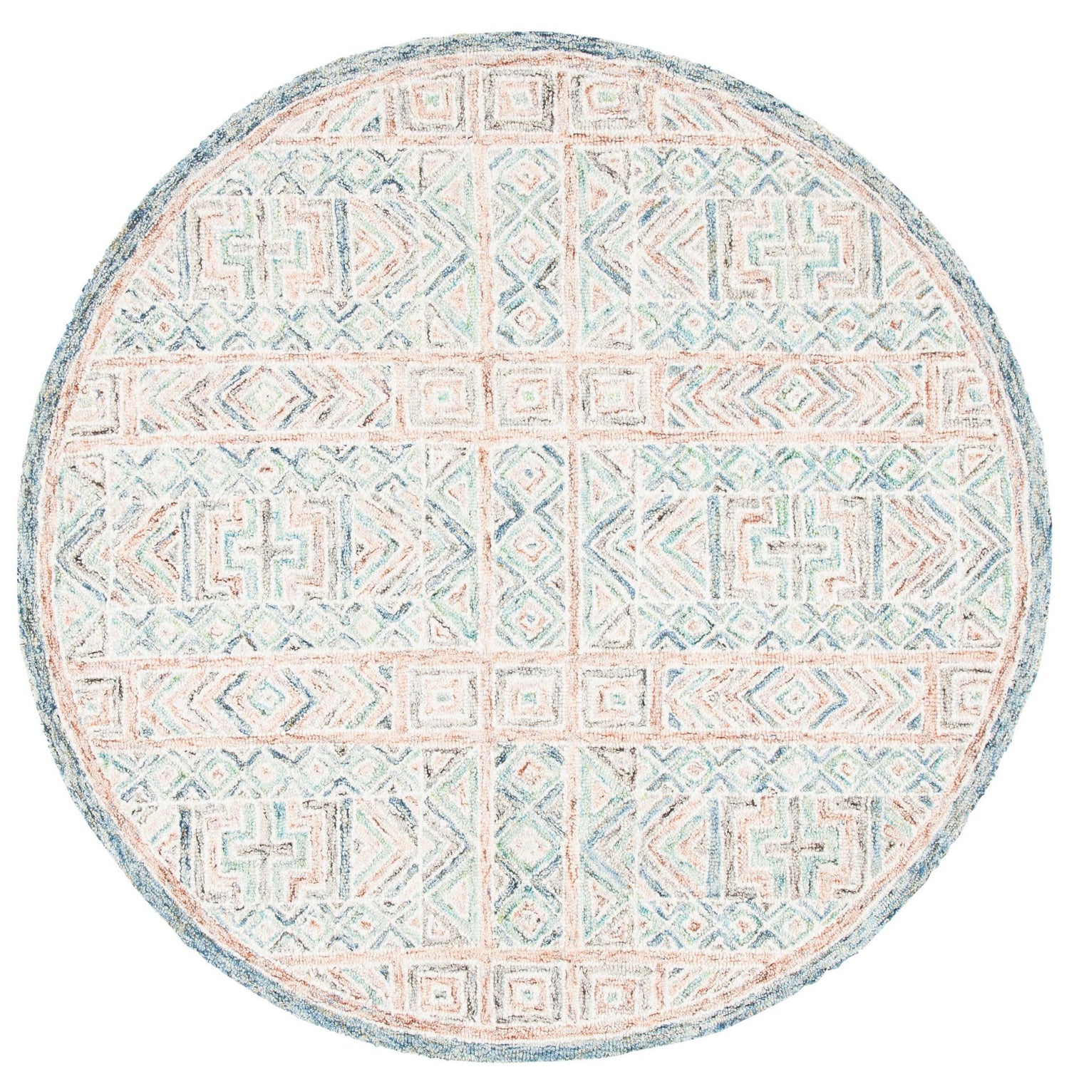 Safavieh Micro-Loop Mlp378M Blue/Green Rugs.