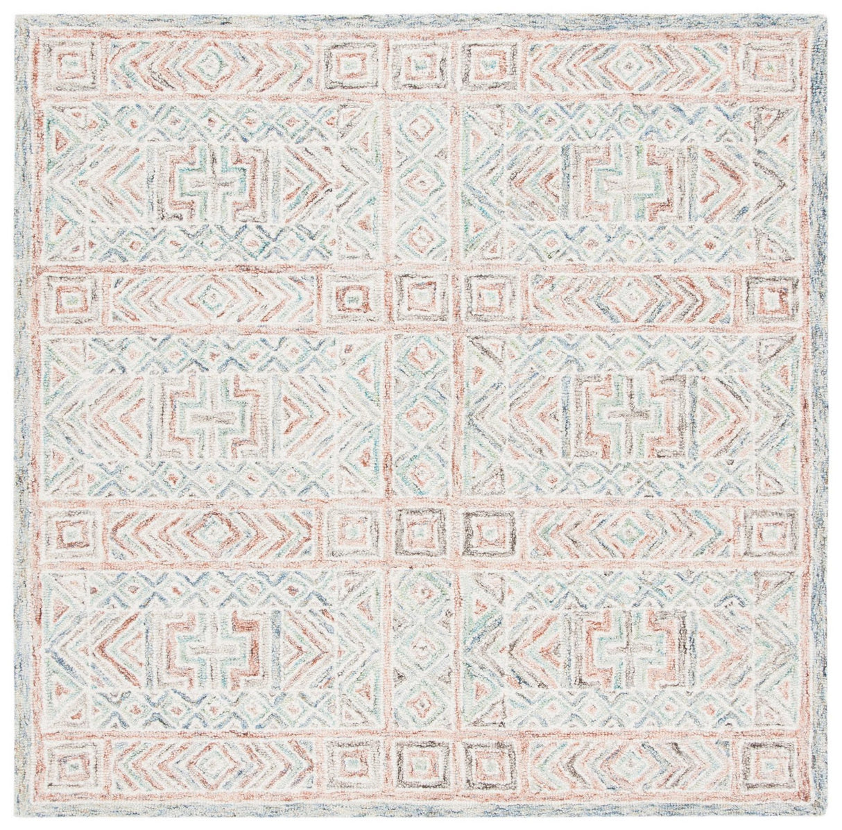 Safavieh Micro-Loop Mlp378M Blue/Green Rugs.