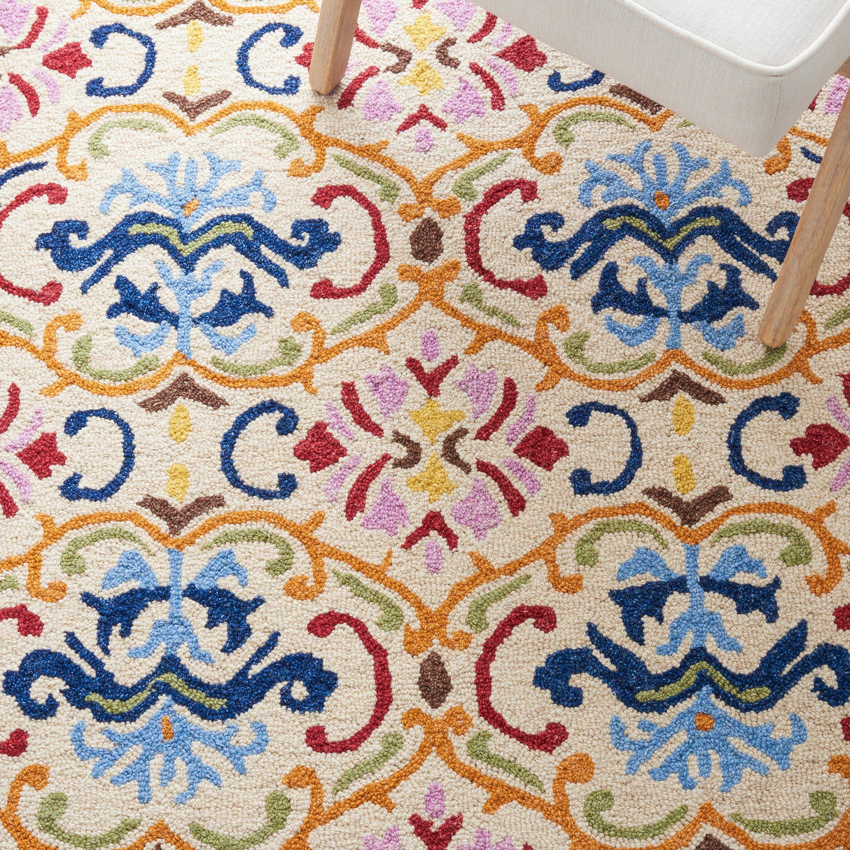Safavieh Micro Loop Mlp380B Beige/Blue Rug.