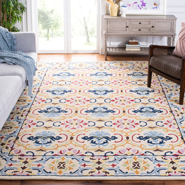 Safavieh Micro Loop Mlp380B Beige/Blue Rug.