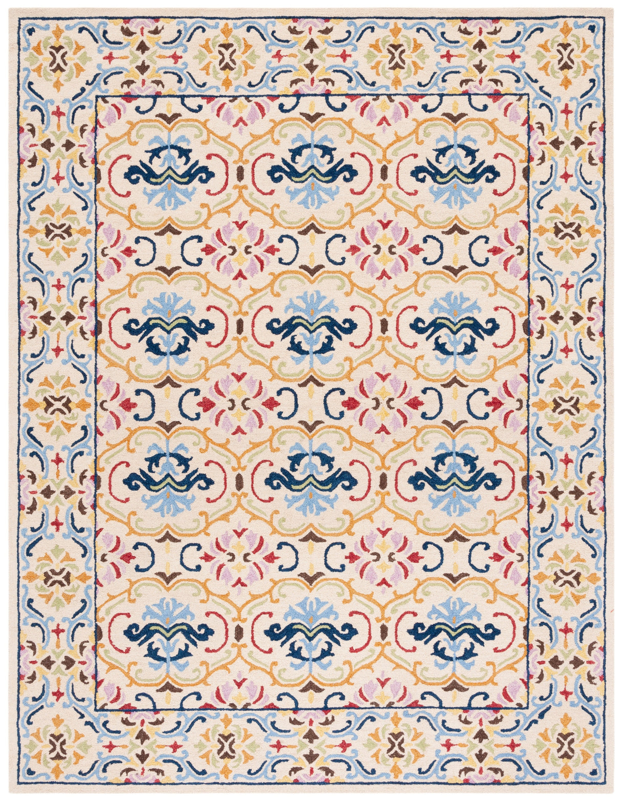 Safavieh Micro Loop Mlp380B Beige/Blue Rug.