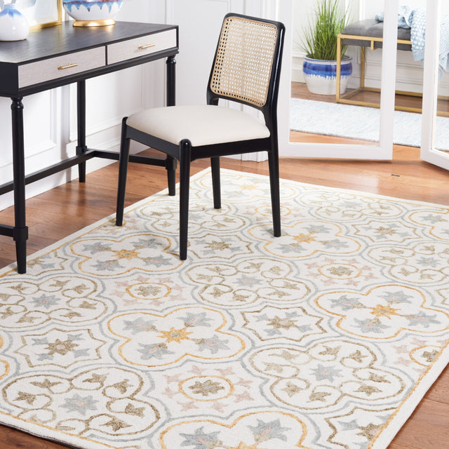 Safavieh Micro Loop Mlp381A Ivory/Grey Rug.