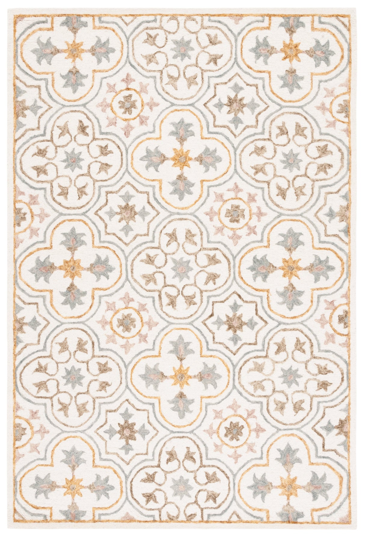 Safavieh Micro Loop Mlp381A Ivory/Grey Rug.