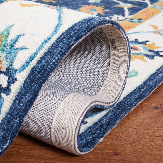 Safavieh Micro Loop Mlp385M Blue/Ivory Rug.