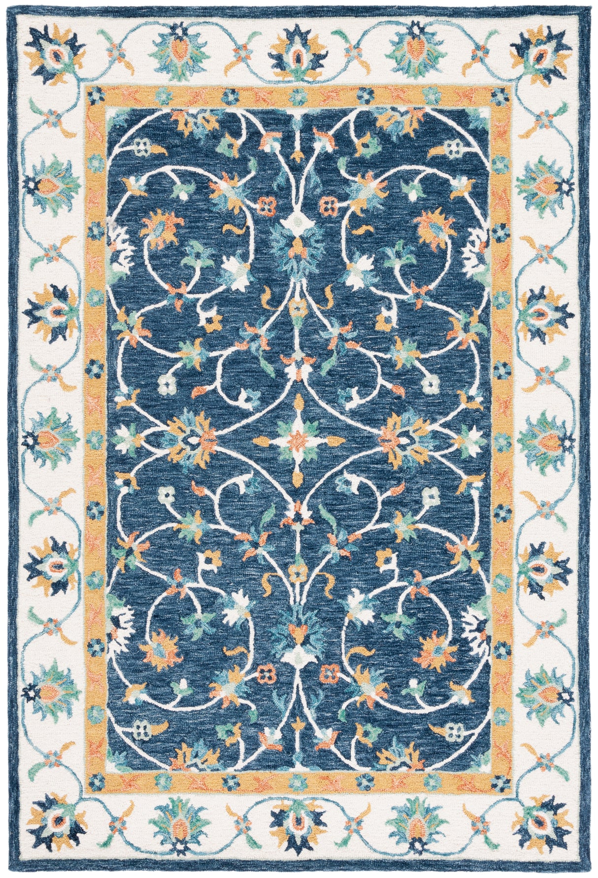 Safavieh Micro Loop Mlp385M Blue/Ivory Rug.