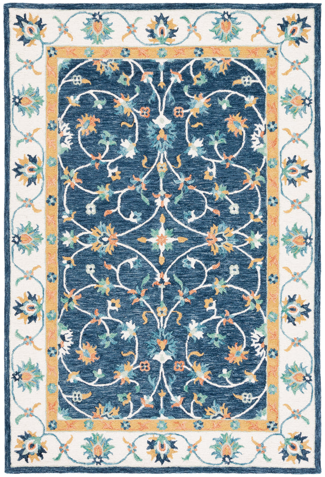 Safavieh Micro Loop Mlp385M Blue/Ivory Rug.