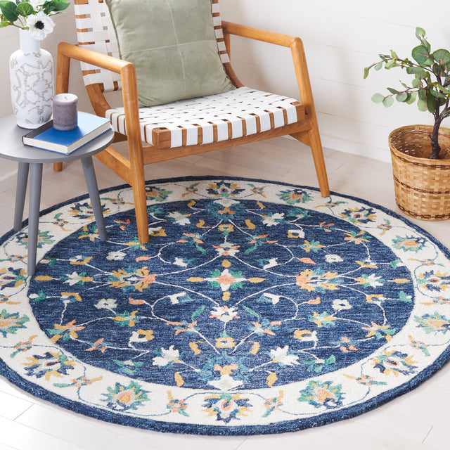 Safavieh Micro Loop Mlp385M Blue/Ivory Rug.