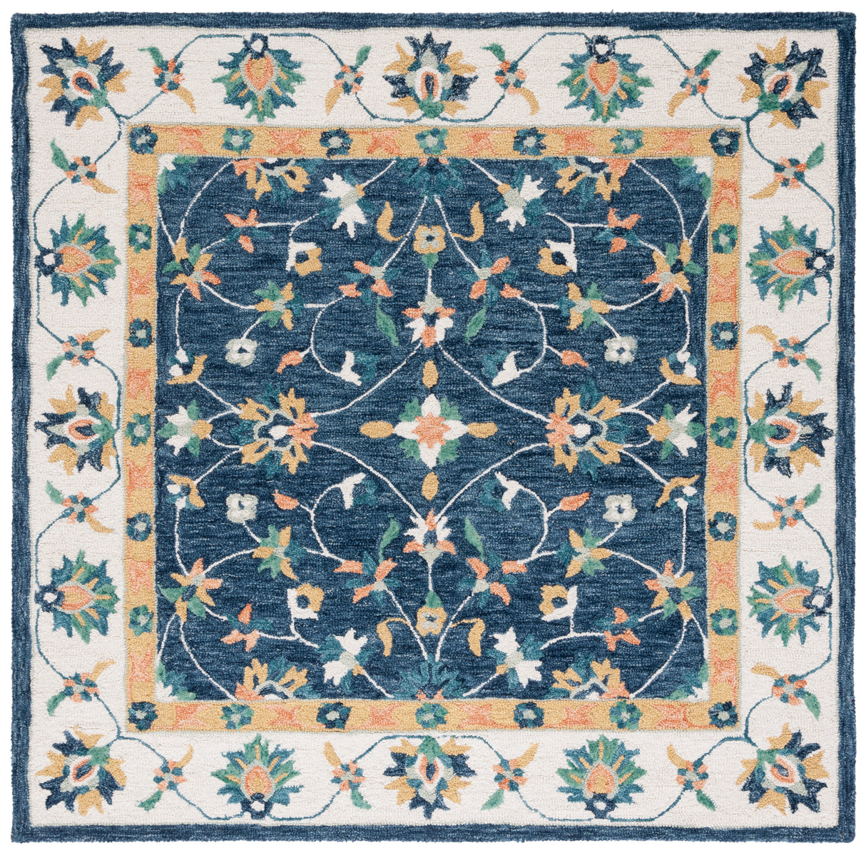 Safavieh Micro Loop Mlp385M Blue/Ivory Rug.