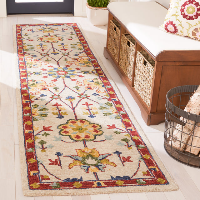 Safavieh Micro Loop Mlp386B Beige/Rust Rug.
