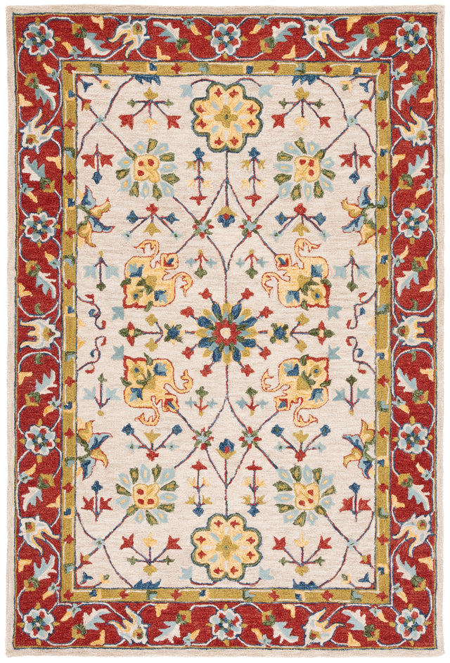 Safavieh Micro Loop Mlp386B Beige/Rust Rug.